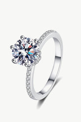 925 Sterling Silver 2 Carat Moissanite Ring - Shah S. Sahota